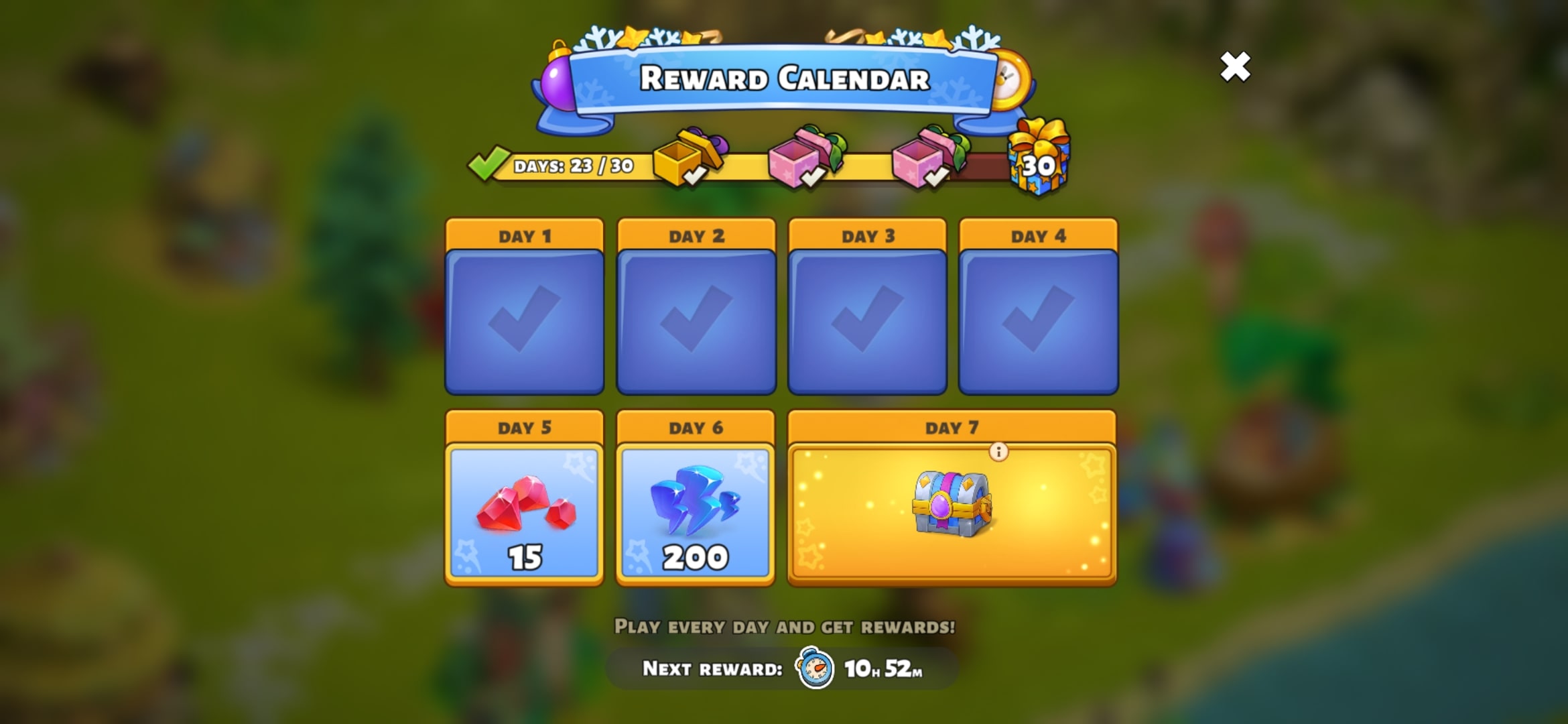 Daily Reward Calendar