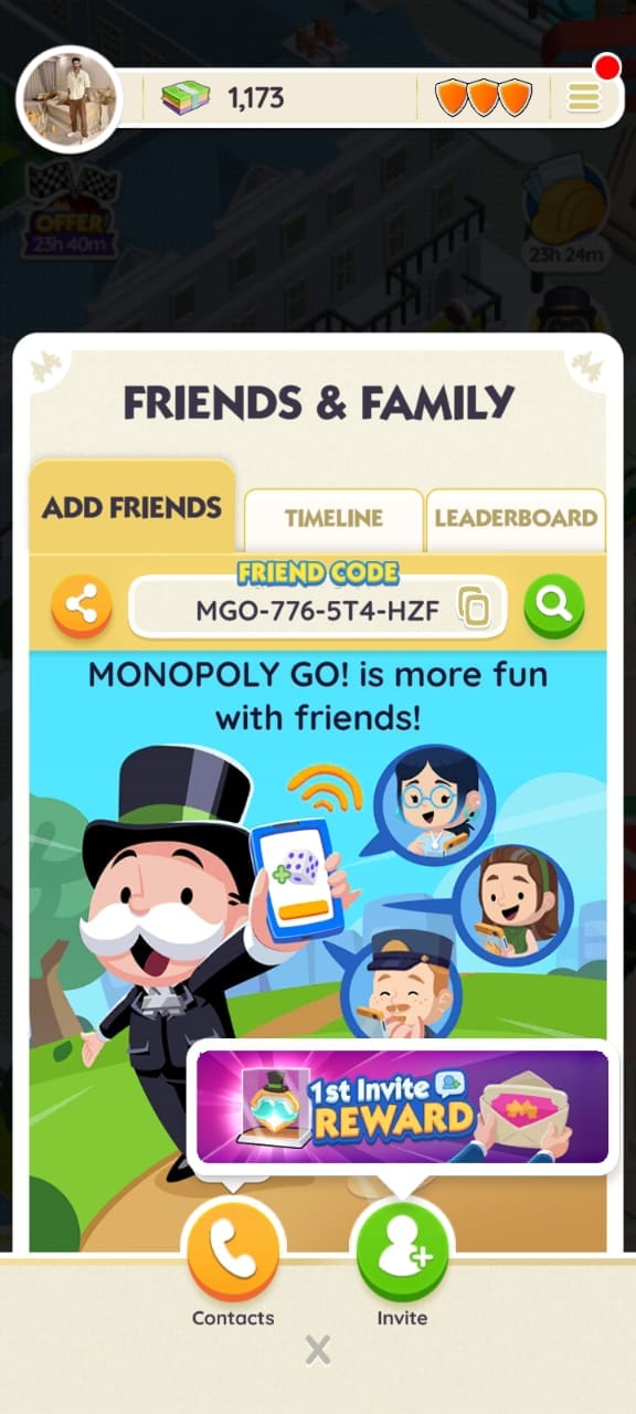 Add Friends and Earn Rewards in Monopoly GO
