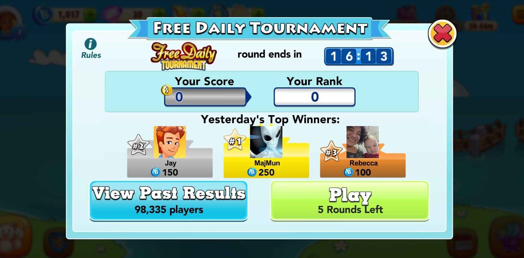 Bingo Blitz Free Daily Tournament