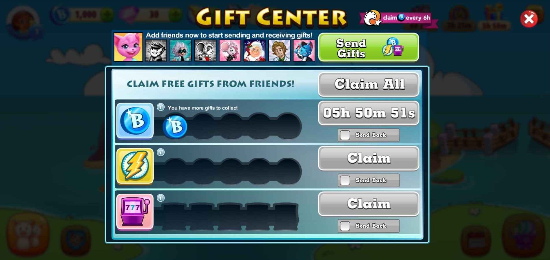Bingo Blitz Gift Center