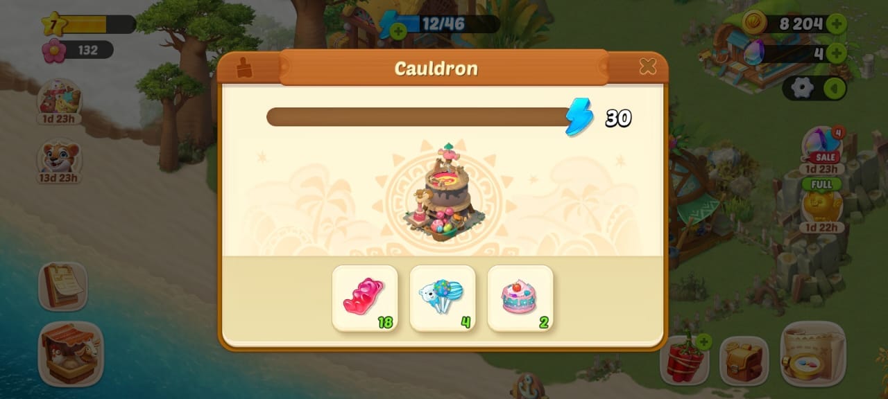 Family Farm Adventure Cauldron used to convert candies into energy.