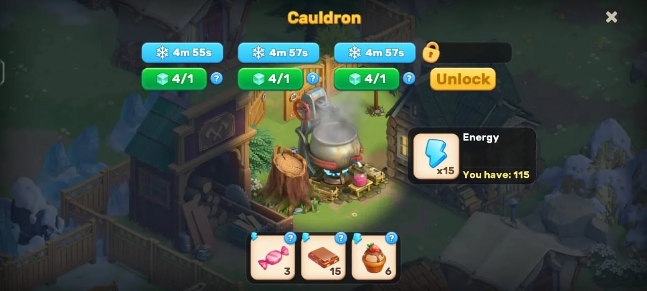 klondike adventures energy cauldron